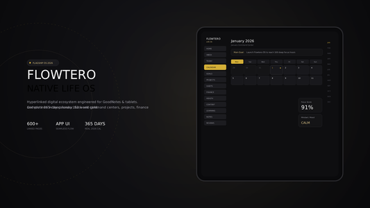 Flowtero Elite App UI | All-in-One Life Operating System