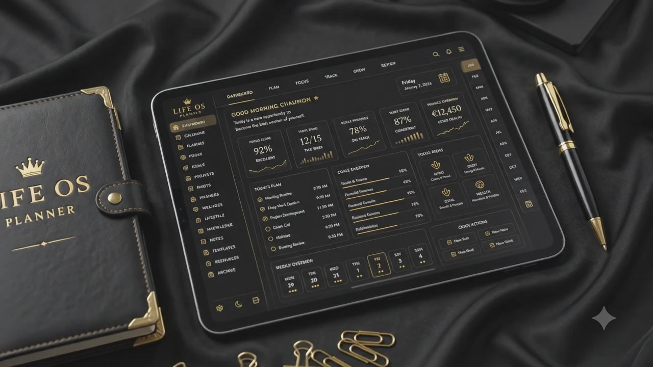 Flowtero Luxury Digital Planner on iPad Pro, What you get
